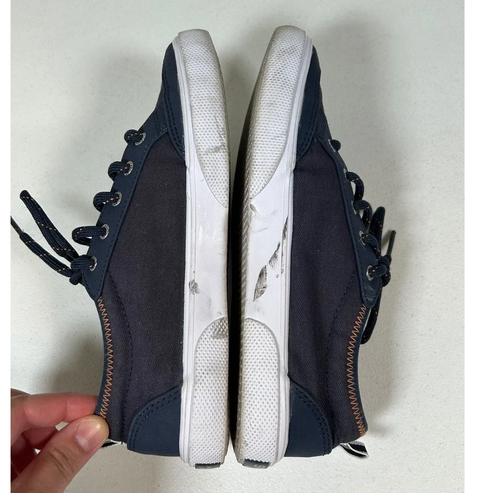 Sperry Deckfin Sneakers Kids Size 3M Navy Blue Canvas Memory Foam Shoes